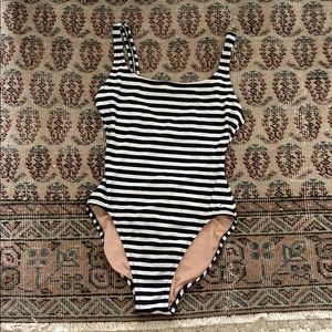 J. Crew Striped One Piece Swimsuit